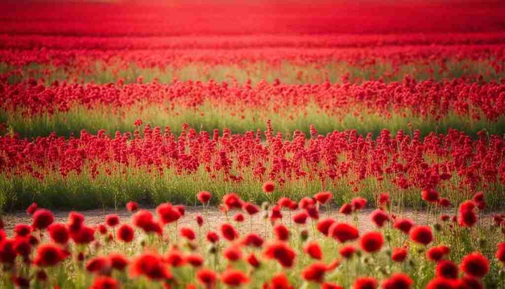 Red In France Red Flowers in France