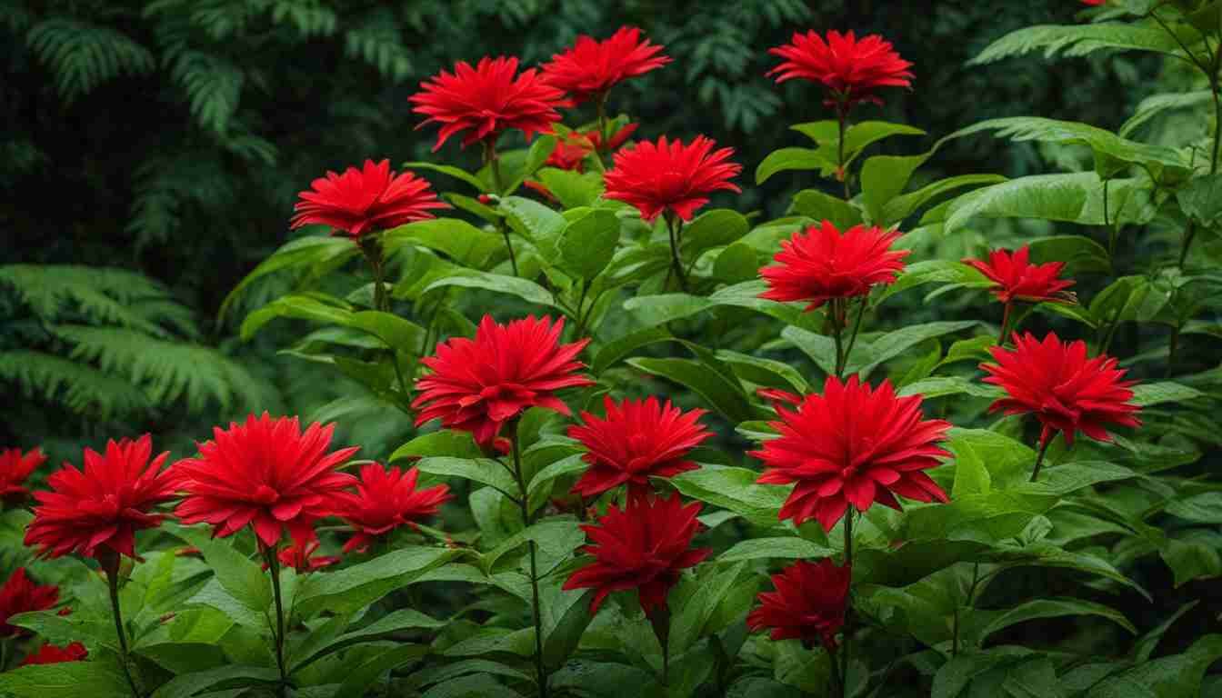 Red Flowers in Central African Republic