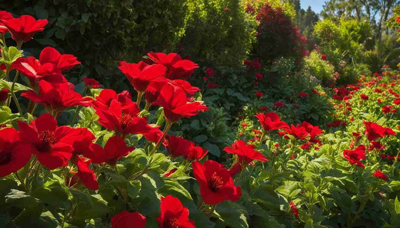 Red California Roses Red Flowers in California