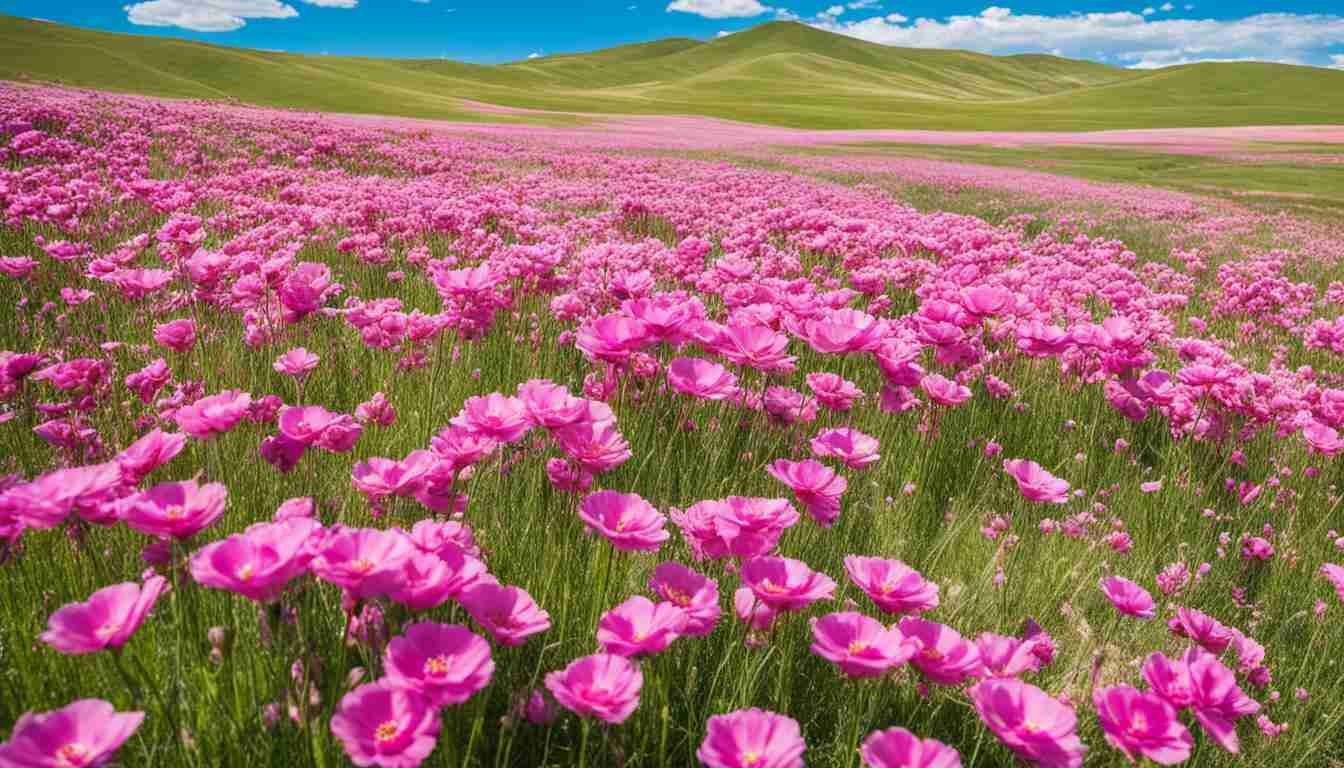 Pink Flowers in Kazakhstan