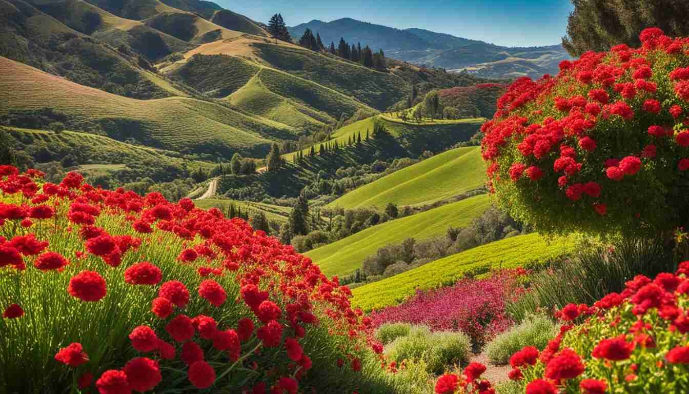 Red California Roses Red Flowers in California