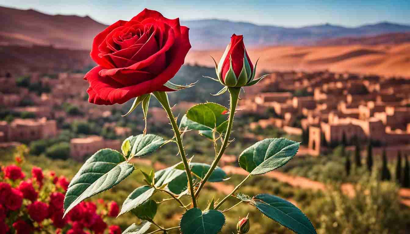 Red Flowers in Morocco