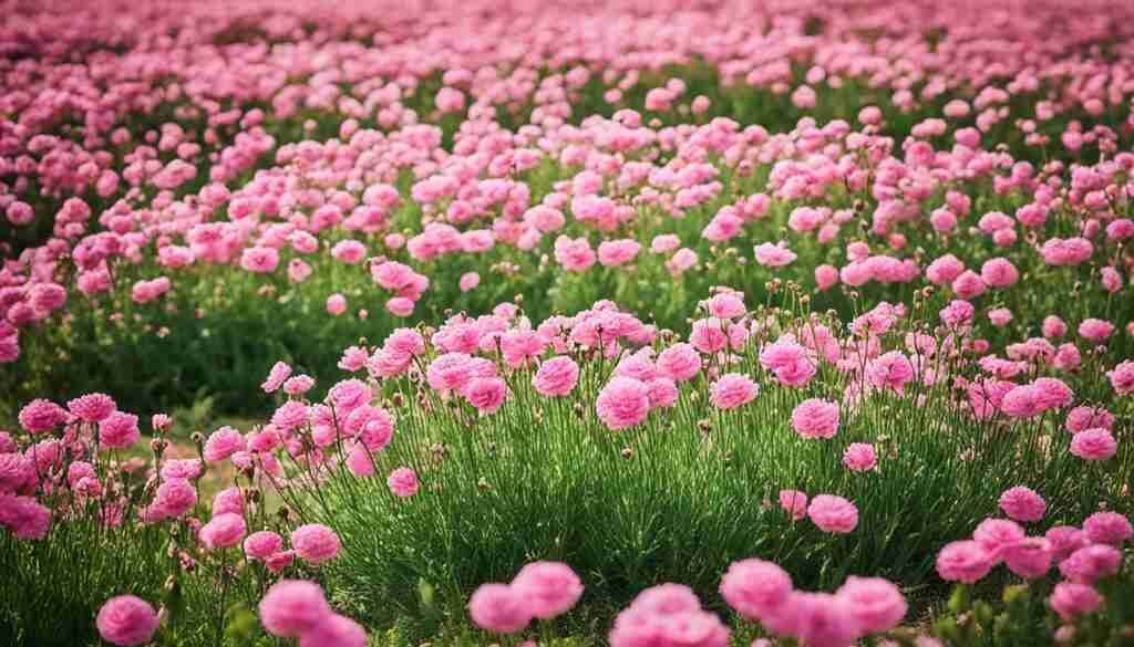 Pink Flowers in Uzbekistan